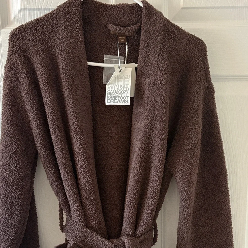 Cozy Brown Barefoot Dreams Belted Robe - Picture 2 of 2